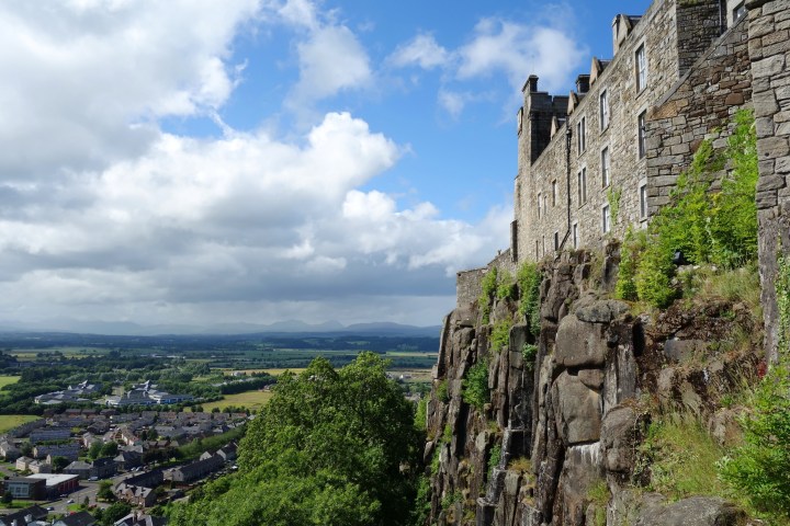 Stirling Castle with the Scottish countryside beyond