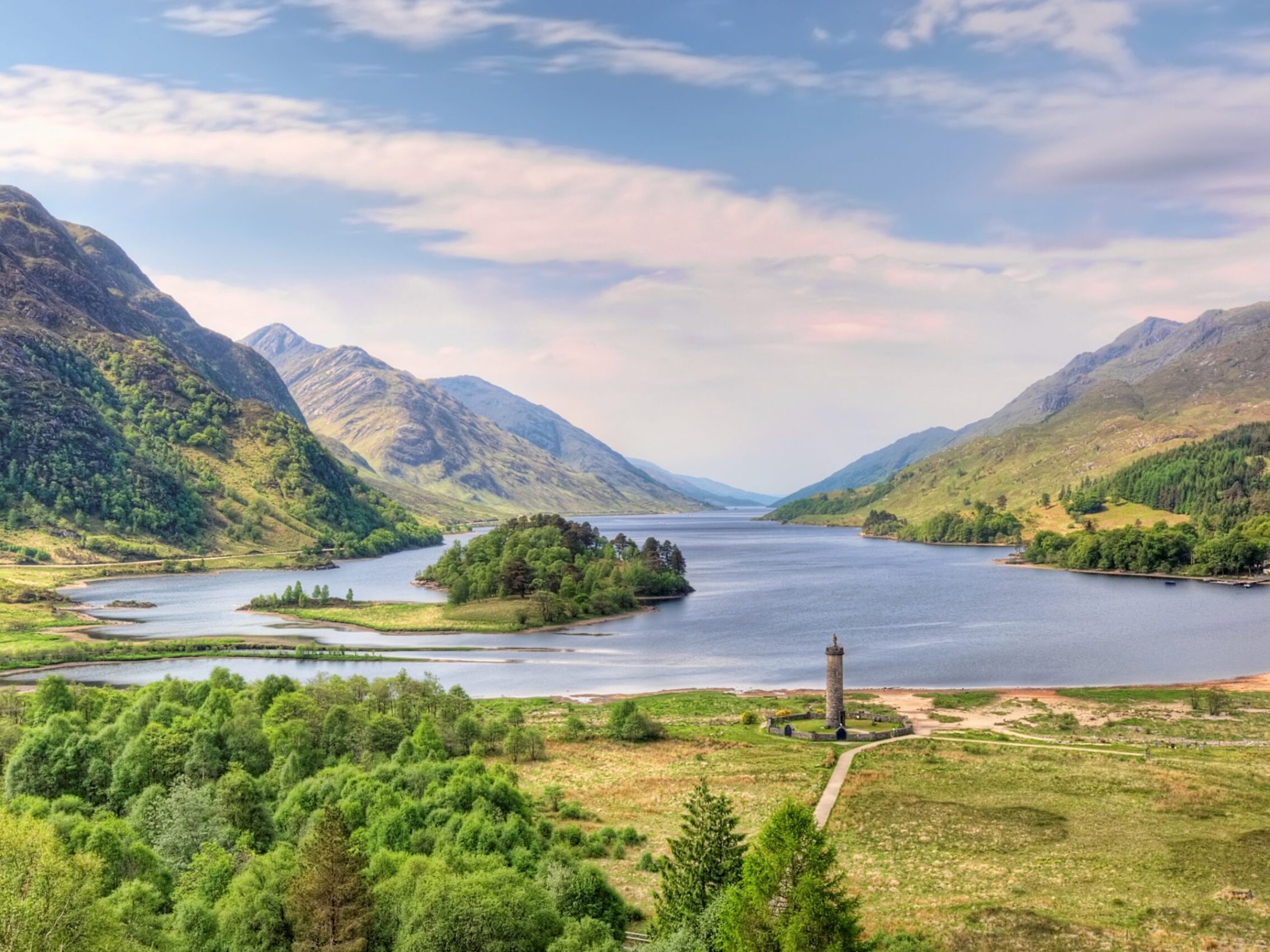 Glenfinnan Monument by Loch Shiel Scotland