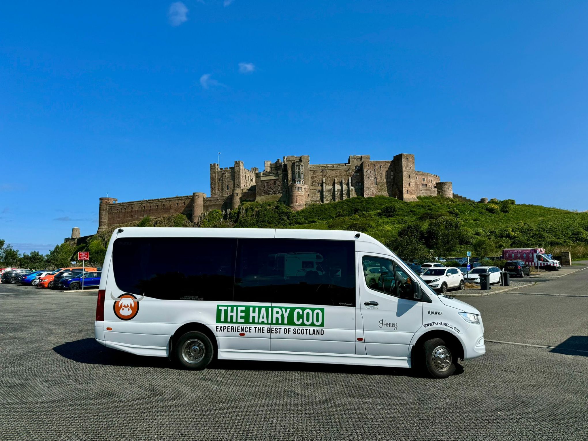 The Hair Coo mini coach at Alnwick Castle