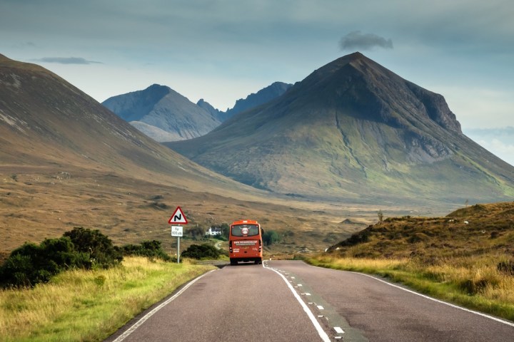 The Hairy Coo coach on tour in Scotland