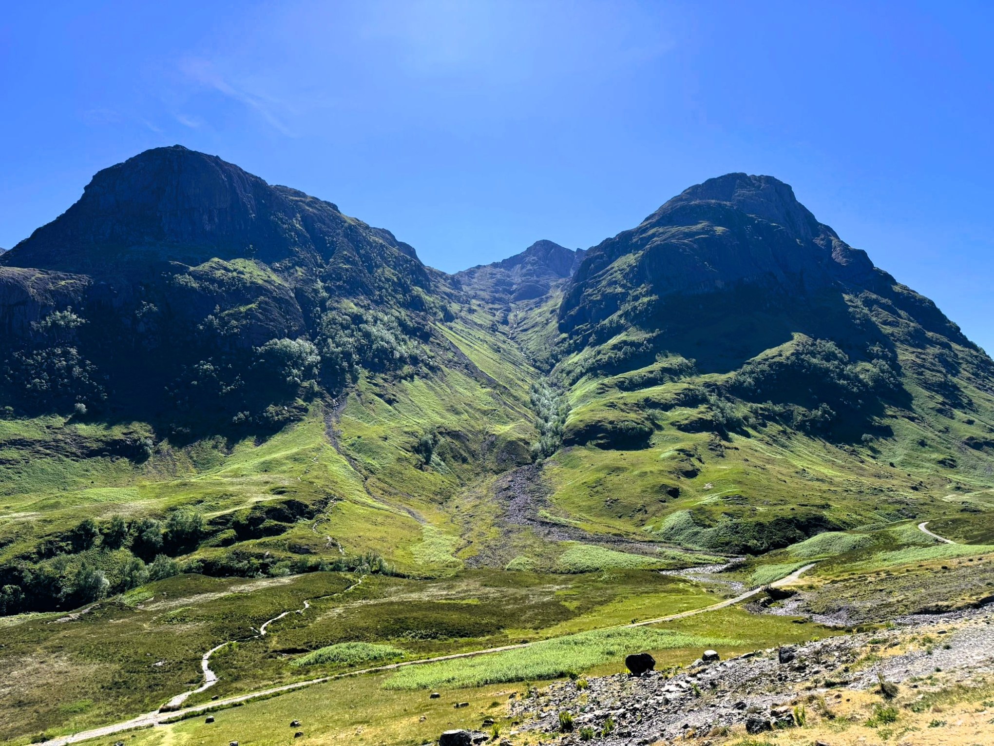 Mountains in the Scottish Highlands viewed on a Hairy Coo tour