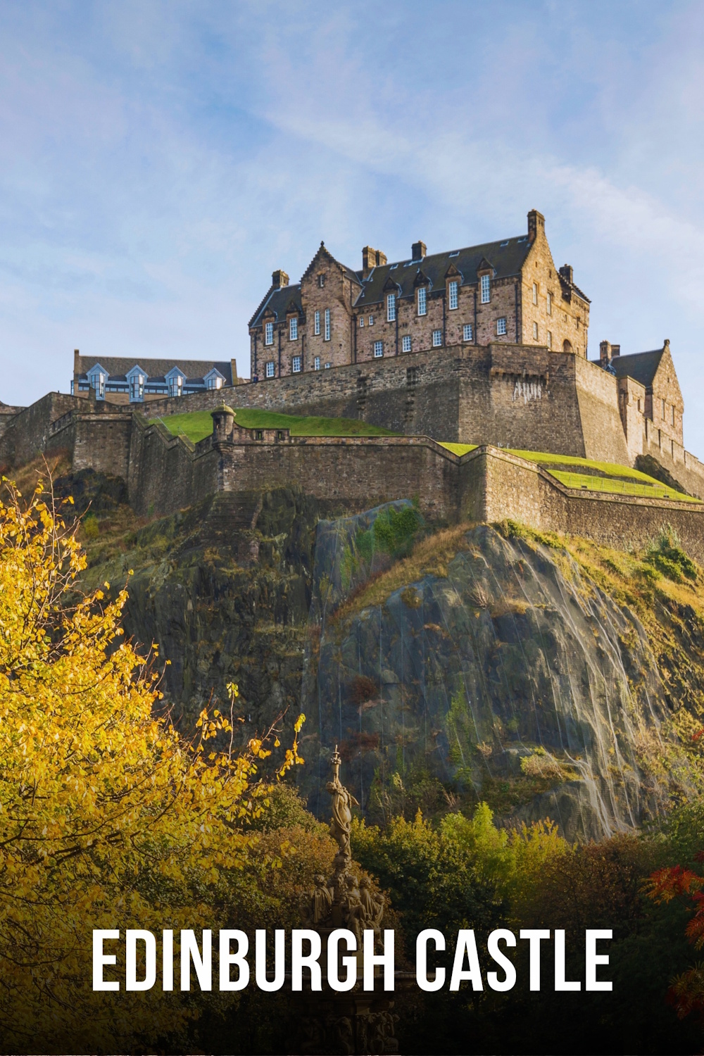 Edinburgh Castle views from Princes Street. See on The Hairy Coo's Edinburgh City Day Tour.